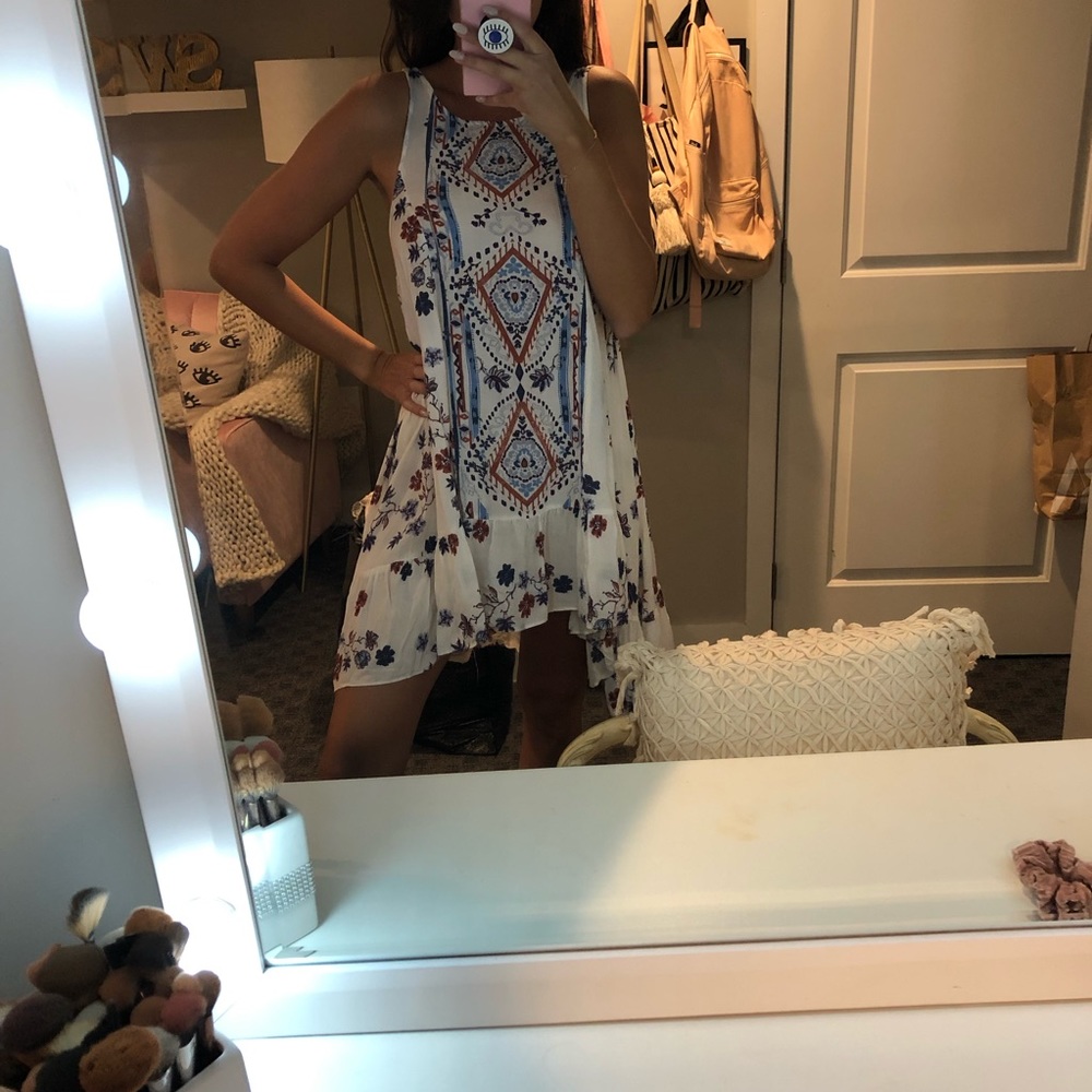 Free People printed slip dress